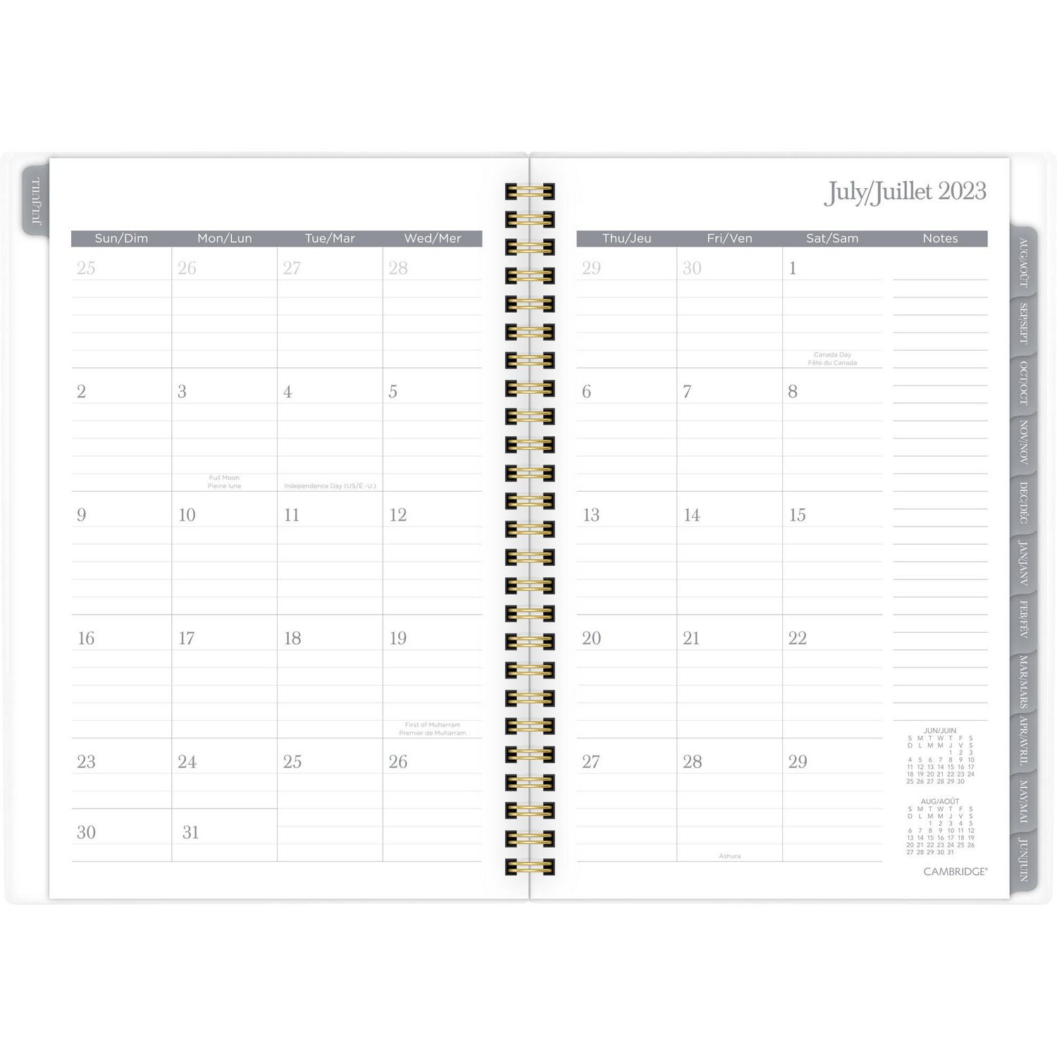 Cambridge® Small West Village Blk Stripe 2024 Weekly/Monthly 12  Academic Planner