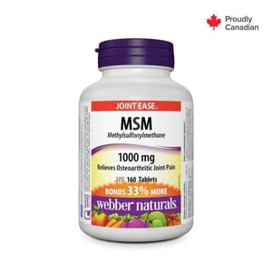 Webber Naturals® MSM Méthylsulfonylméthane, 1000 mg