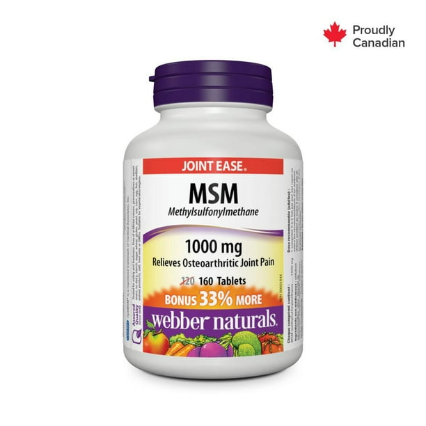 Webber Naturals MSM Méthylsulfonylméthane,  1000 mg