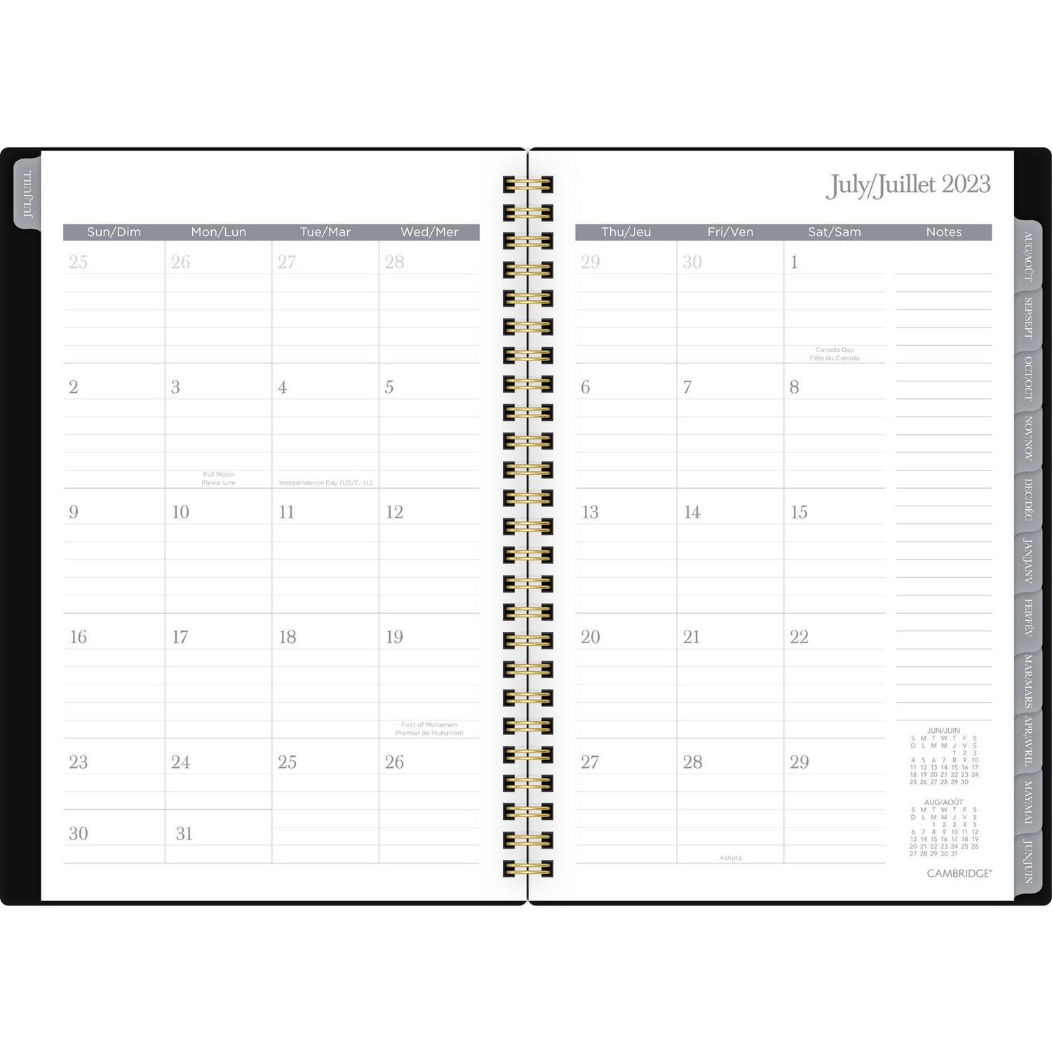 Cambridge® Emerson Small Academic 12M Weekly/Monthly Planner