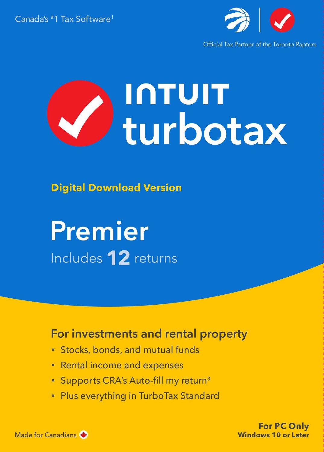 Intuit TurboTax Premier 2023 12 Returns Bilingual Windows