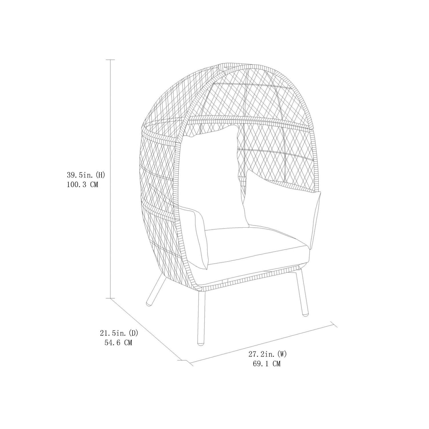 Walmart ventura online egg chair