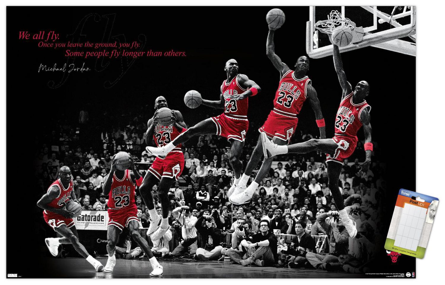 Michael Jordan - Fly 14.725 x 22.375 Wall Poster with Poster
