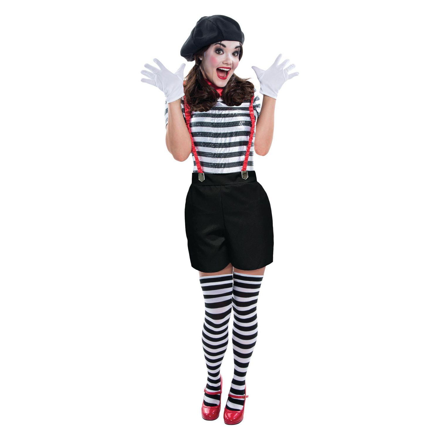 Women's Mime Artist Costume L. Walmart Exclusive. 