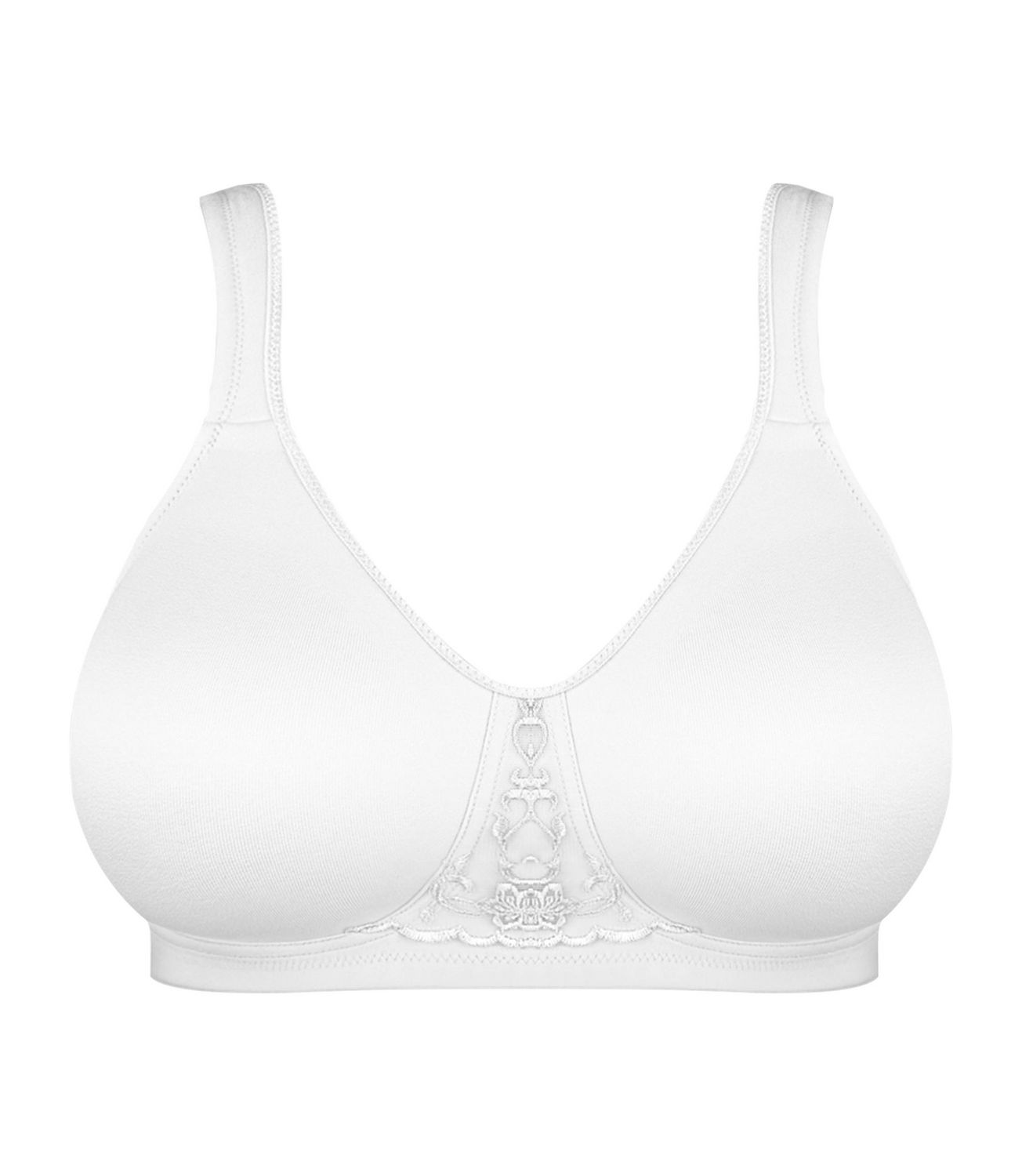 48DDD Bra CATHERINES White Comfortably Cool No-Wire Full Coverage Seamless  NWT