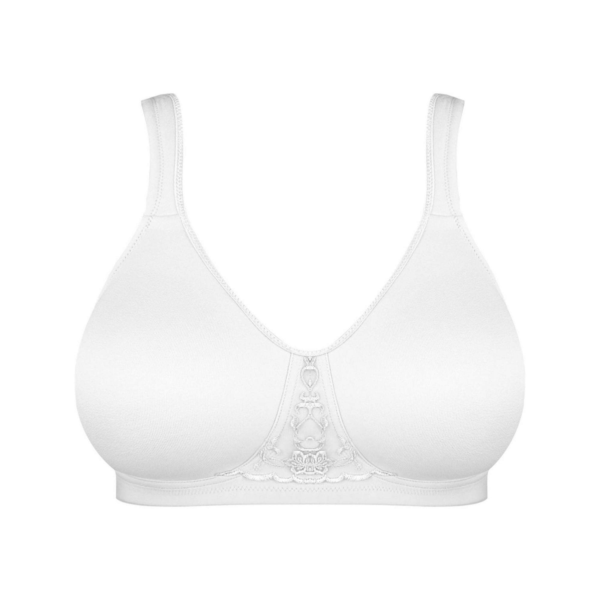 AMBRIELLE 40D White 40 D Underwire 75729-4 Lined Everyday Full Support Bra