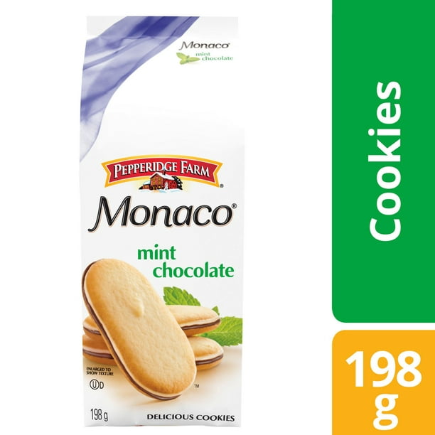 Biscuit Monaco de Pepperidge Farm aux menthe et chocolat 198 g