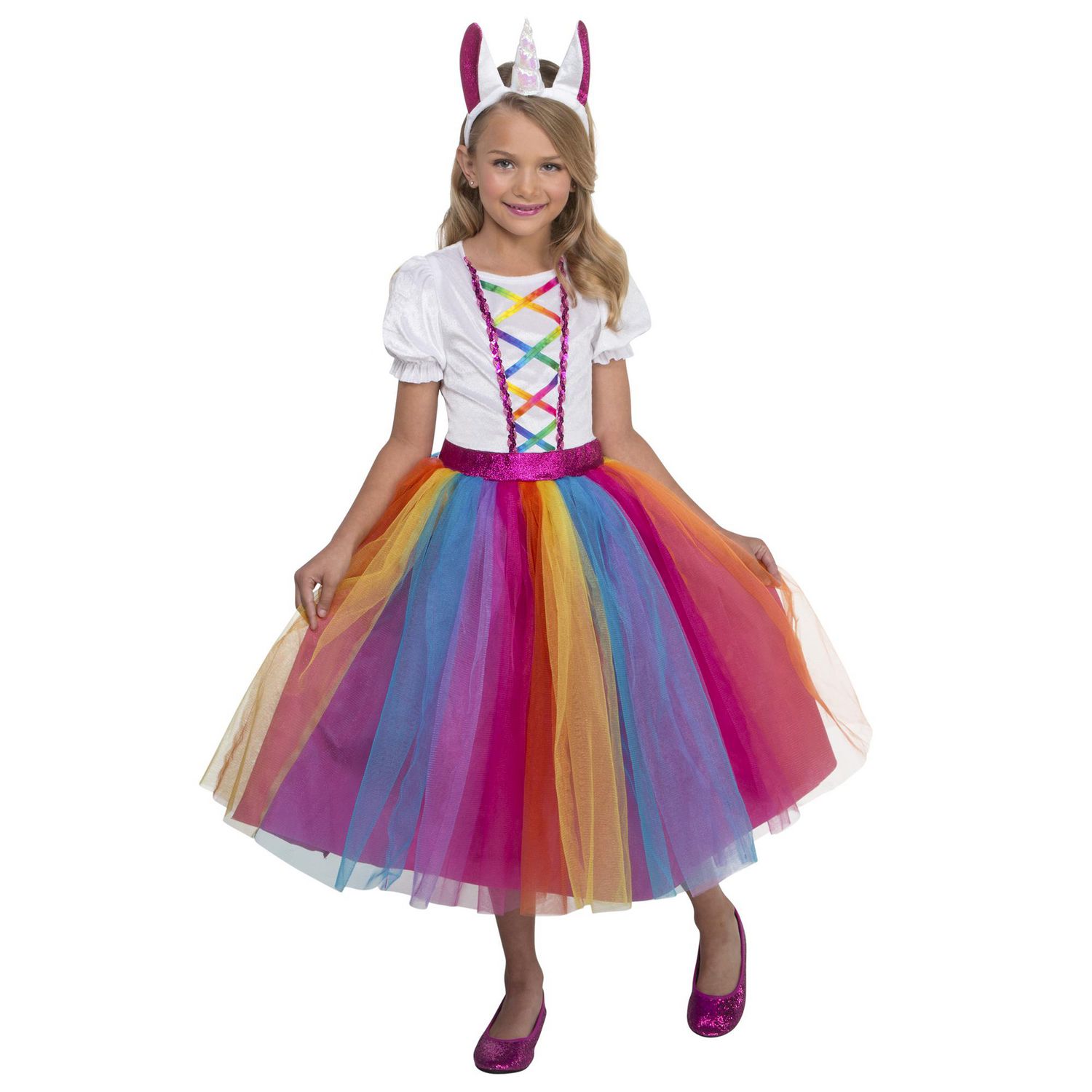 Disney Encanto Mirabel Isabella Girls Princess Dress Cosplay With Headband  For Kids Birthday Party Halloween Clothing Vestidos 