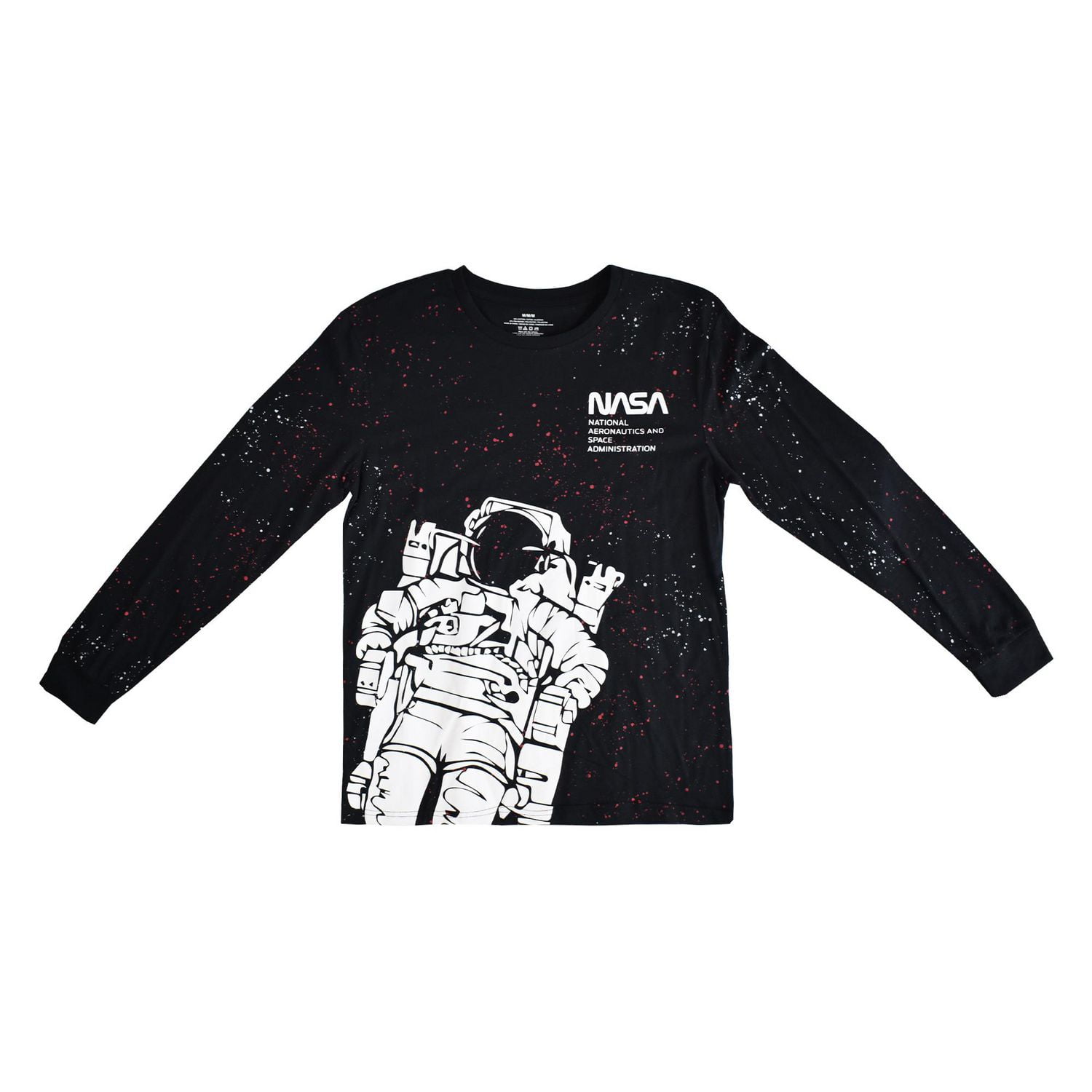 T-shirt à manches longues pour homme Astronaute dans l'espace de la NASA