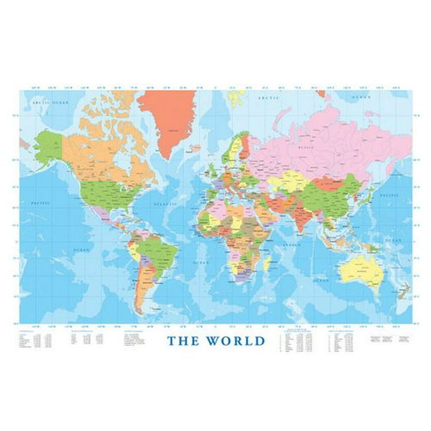 20 cartes du monde géantes à poser sur vos murs (ou votre plafond