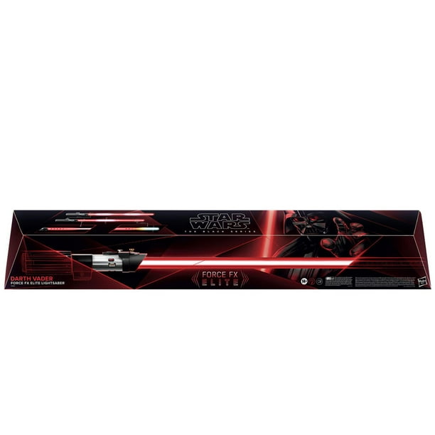 Star Wars The Black Series, sabre laser Force FX Elite de Darth Vader avec  LED et effets sonores, article de cosplay pour adultes 