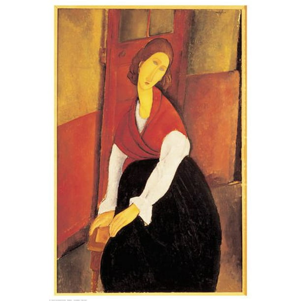 Modigliani - JeanneHebuterne rouge
