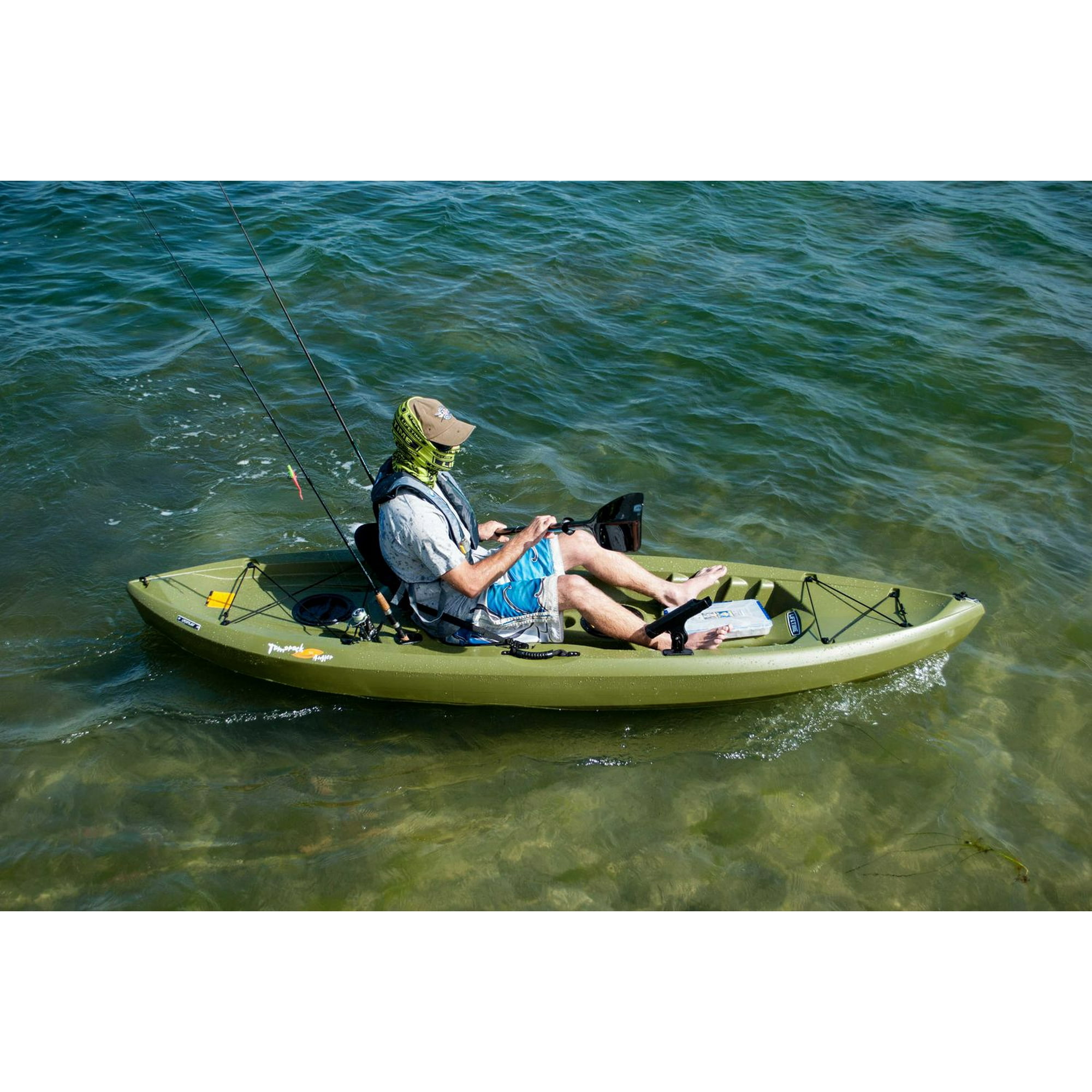 Costway Single Sit-on-Top Fishing Kayak Single Kayak Boat W/Fishing rod  holders & Paddle