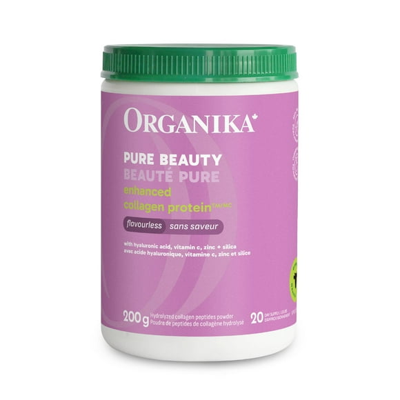 ORGANIKA Pure Beauty Enhanced Collagen, 200G Tub - 20 Servings