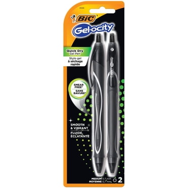 BIC® Gel-ocity Quick Dry Gel Pen, Retractable, Medium 0.7 Mm, Blue...