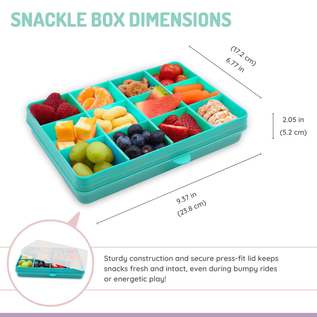 Snackle Box – Divided Snack Container, Food Storage for Kids, Removable  Dividers, Arts & Crafts, Beads, BPA-Free – 12 Compartments- Blue 