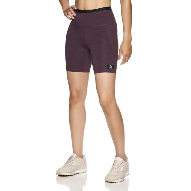 Reebok Women's Flex Highrise Compression Shorts with pockets