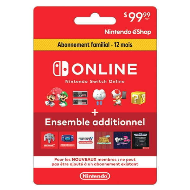 Nintendo Switch Online + Ensemble additionnel : Trois jeux