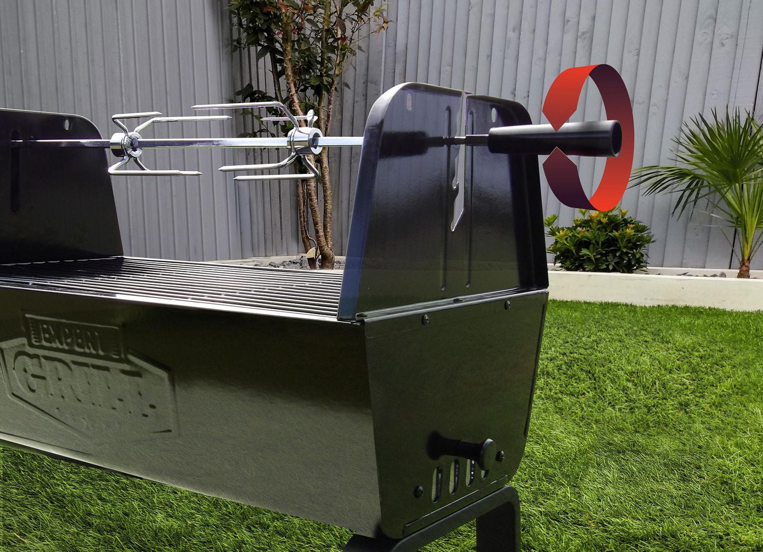 expert grill portable charcoal rotisserie