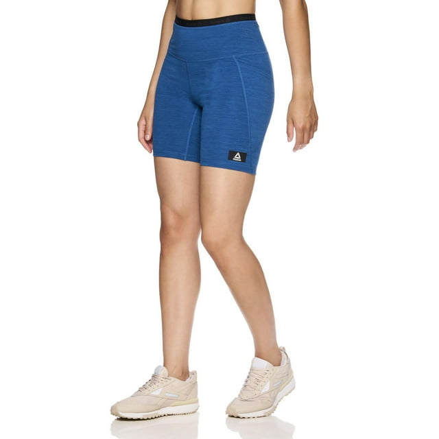 Reebok Women's Flex Highrise Compression Shorts with pockets