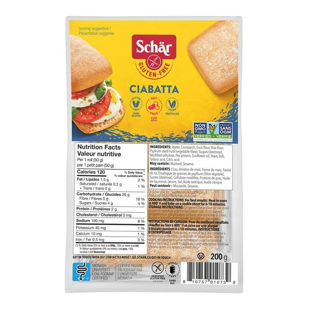 Ciabatta sans gluten Schär