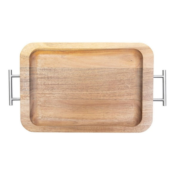 WOODEN SERVING TRAY WITH HANDLE, Serving Tray