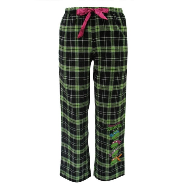 Pantalon de pyjama en flanelle avec imprimé sous license des Tortues Ninja pour dames