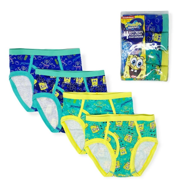 Sponge Bob Paquet de 4 sous-vêtements pour garçon