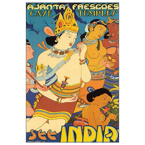 Voir Inde Ajanta fresques grotte