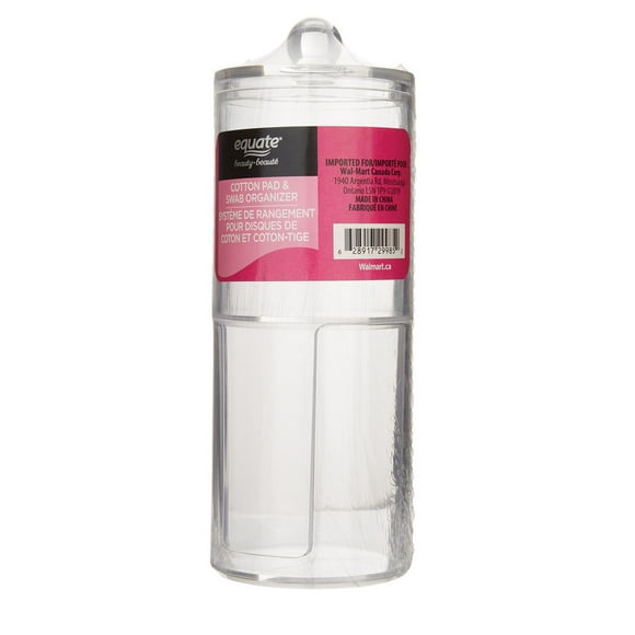 EQUATE BEAUTY COTTON PAD & SWAB ORGANIZER, MAKE-UP ORGANIZER