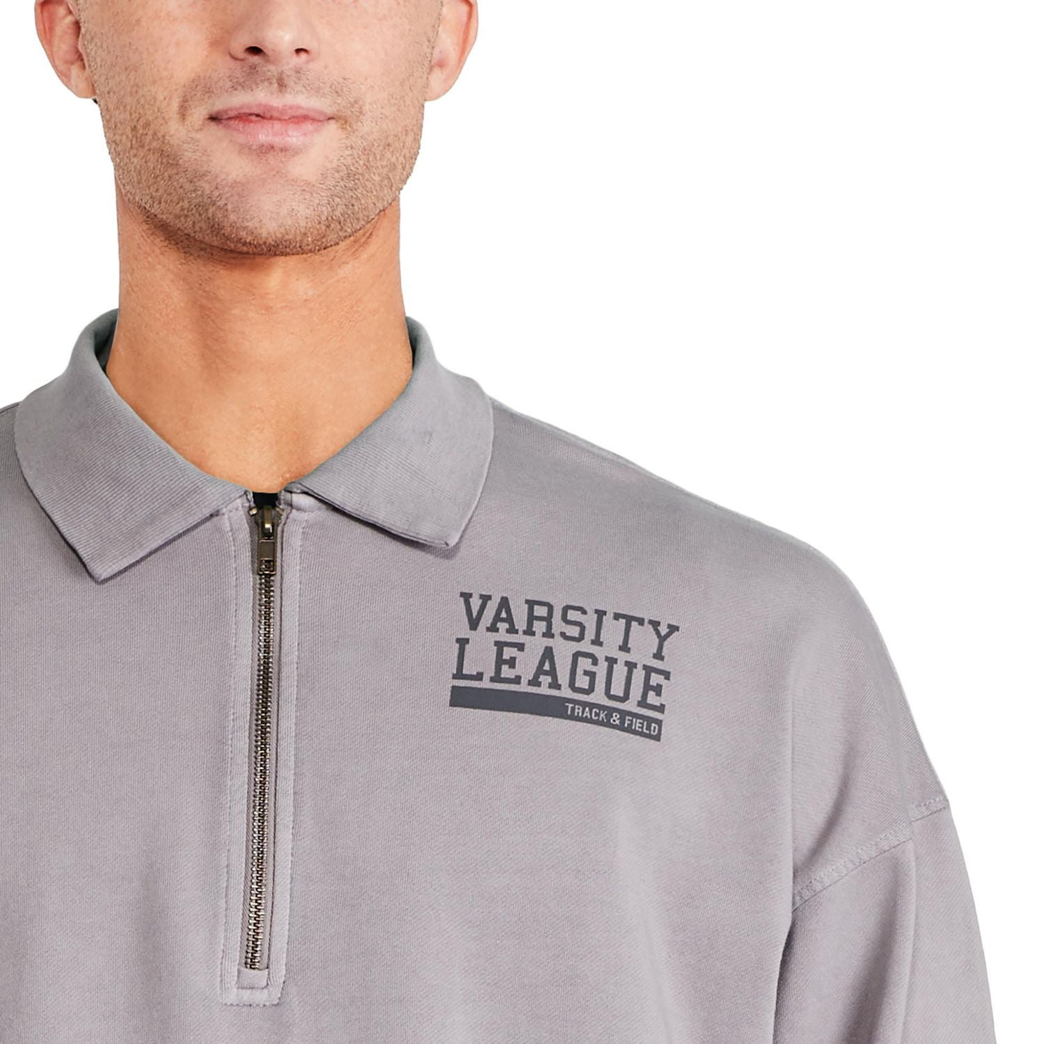 Chandail avec fermeture éclair 1/4 George pour hommes Tailles P-2XL