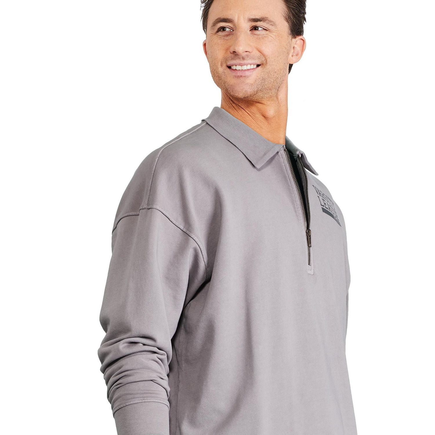 Chandail avec fermeture éclair 1/4 George pour hommes Tailles P-2XL