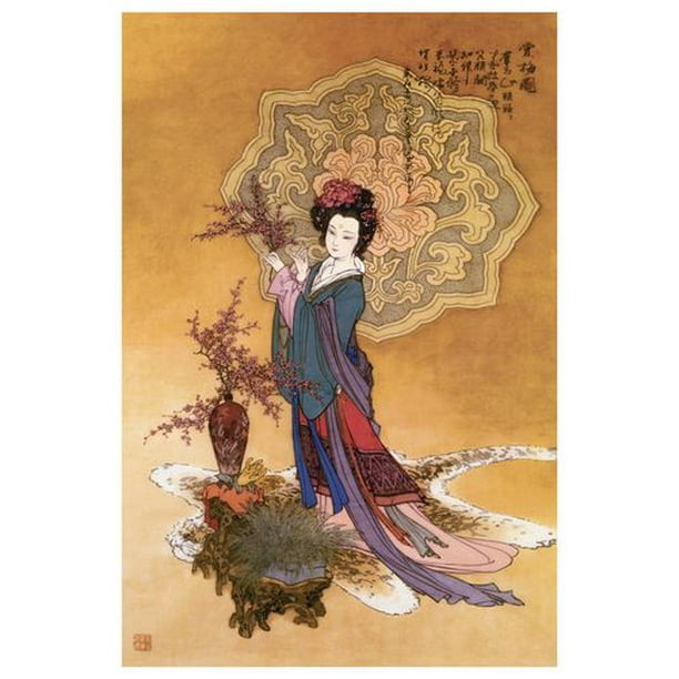 Chinese Art - Lady prune fleur