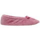 Pantoufles ballerines Poppy en microéponge texturé pour femmes ISOspa par isotoner® Tailles)  P-TG – image 1 sur 1