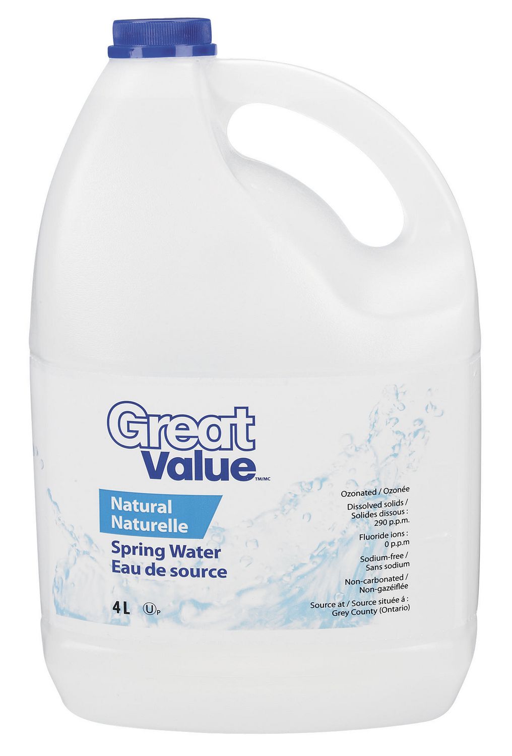 Great Value 4L Natural Spring Water Walmart Canada