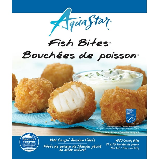 Bouchées de poisson croustillantes d'Aqua Star de 45 à 50
