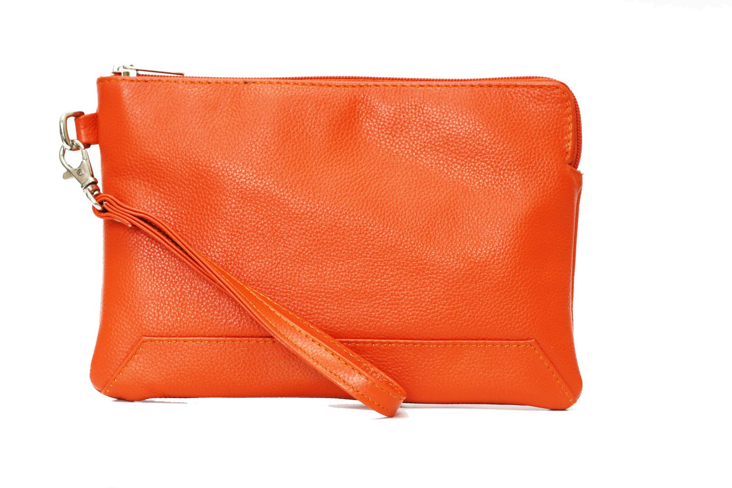 Ashlin Leather Medium Wristlet with Zipper Closure And Removable Strap ...