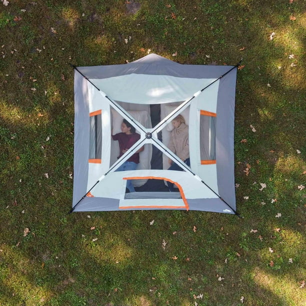 Ozark Trail 17' x 15' Person Instant Hexagon Cabin Tent, Sleeps 11 