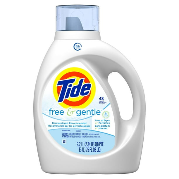 Détergent à lessive liquide Tide HE Turbo Clean, Free and Gentle