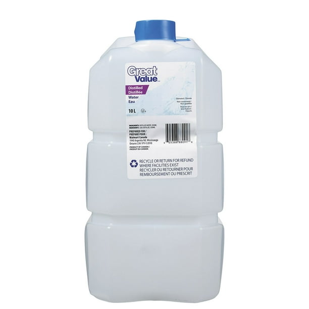 Great Value 4L de L'eau Distillée 1x4L bottle