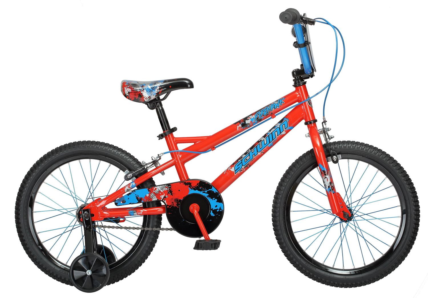 Schwinn Firehawk kids bike 18 inch wheel training wheels Boys Red Walmart