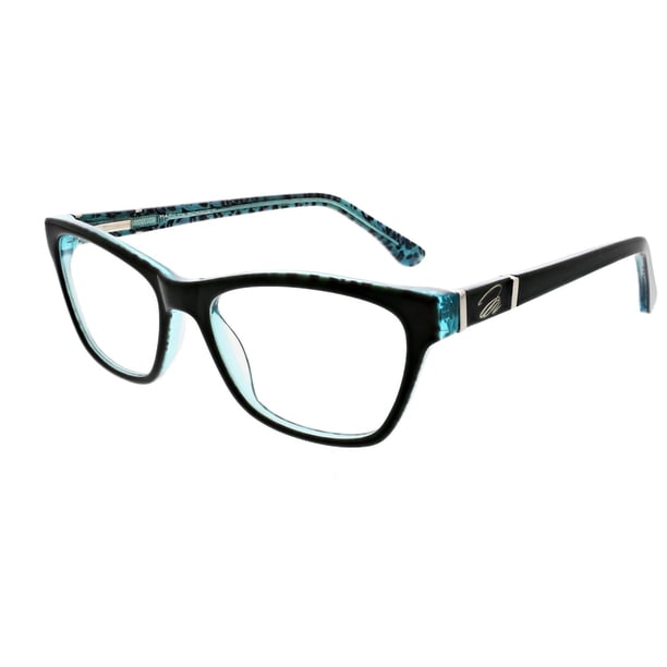 Black Glasses With Teal Accentsnull
