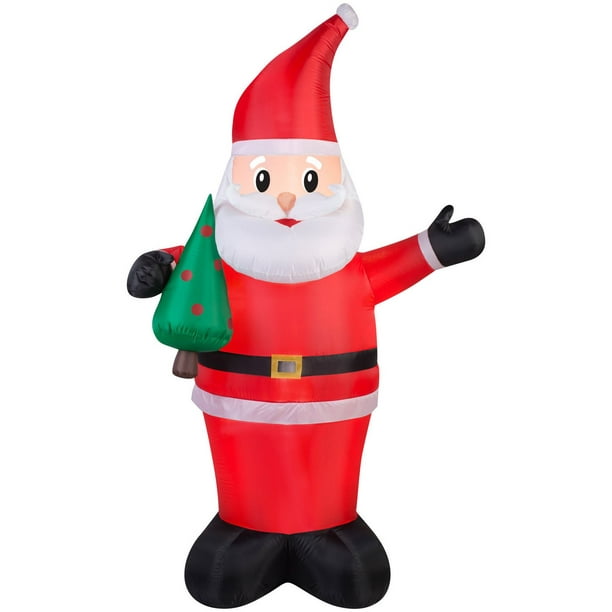Auto-gonflable Père Noël tenant un arbre d'Airblown