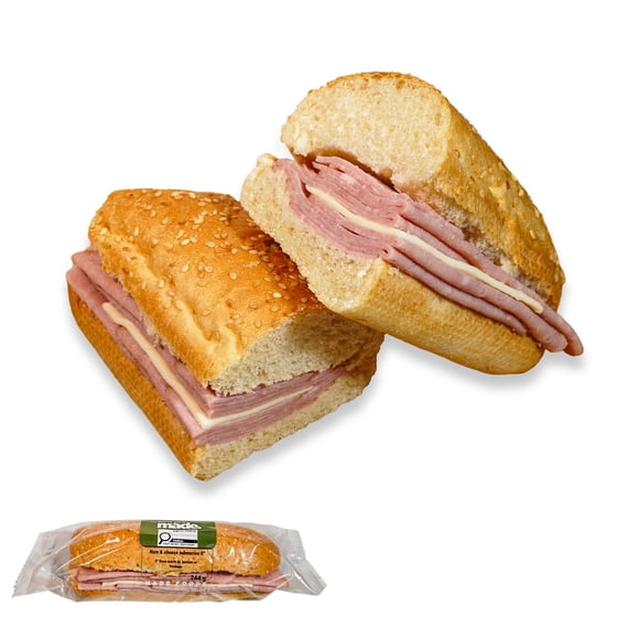 Sandwich, Ham & Cheese Sub 8 inch, 244 Gr