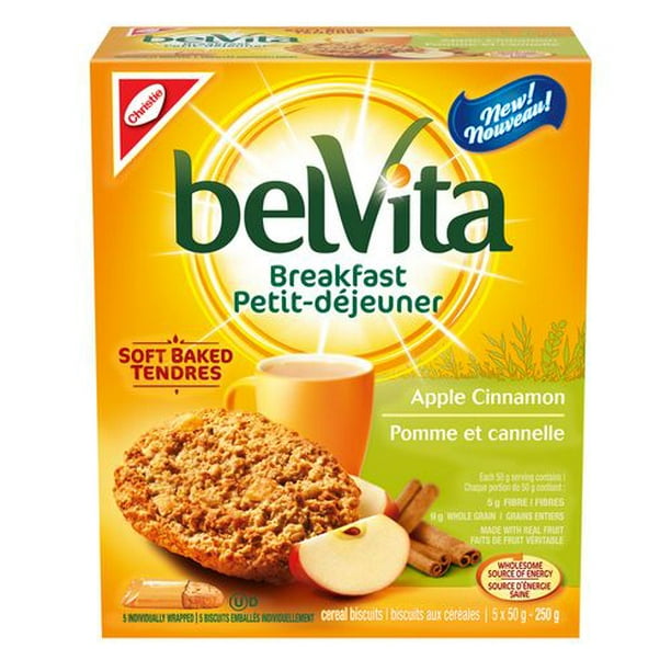 Biscuits petit-déjeuner de belVita - pomme et cannelle 5 barres