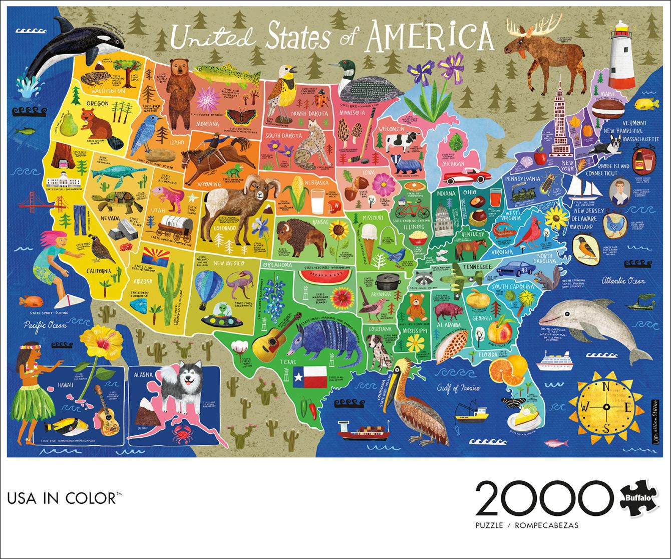 Buffalo Games - USA in Color - 2000 Piece Jigsaw Puzzle 
