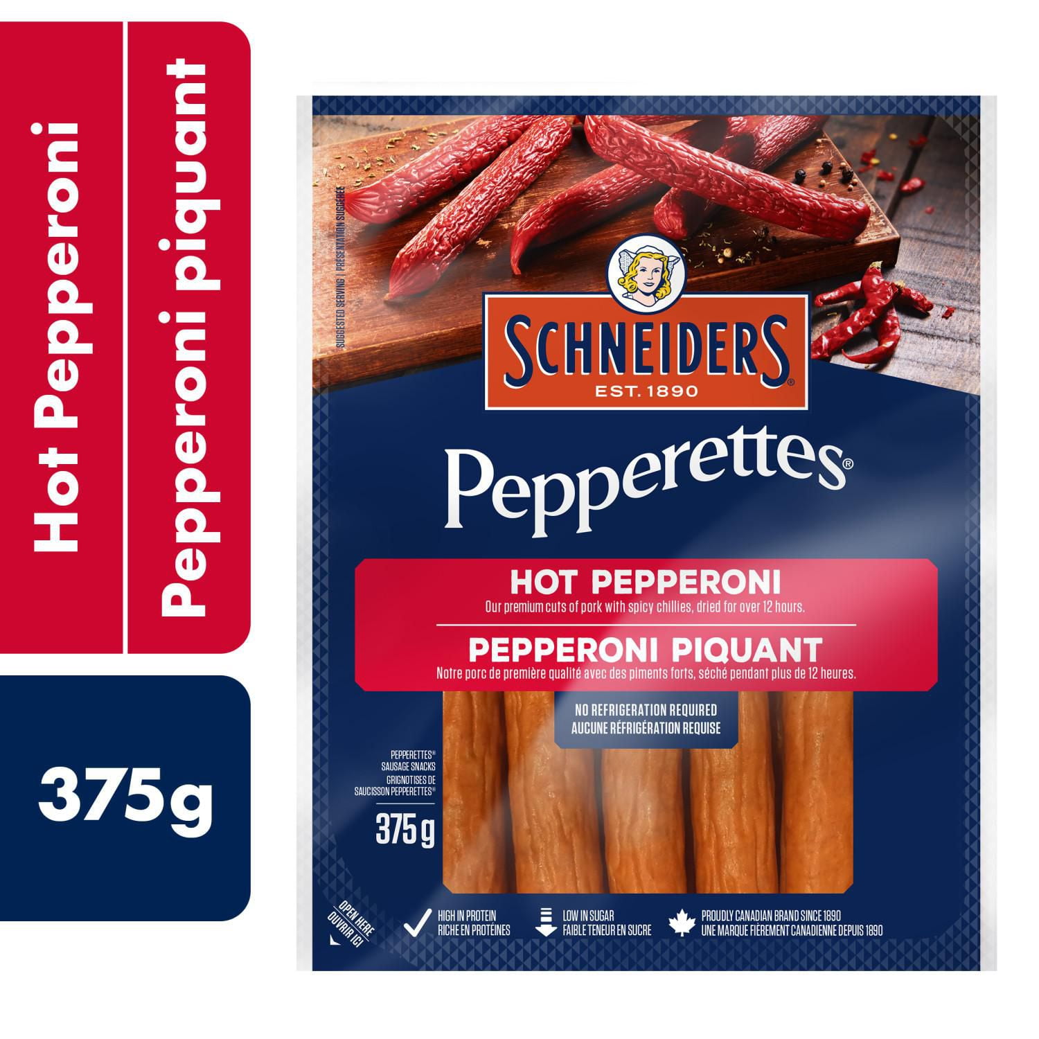 Bâtonnets de saucisson pepperoni piquant Pepperettes Schneiders 375 g