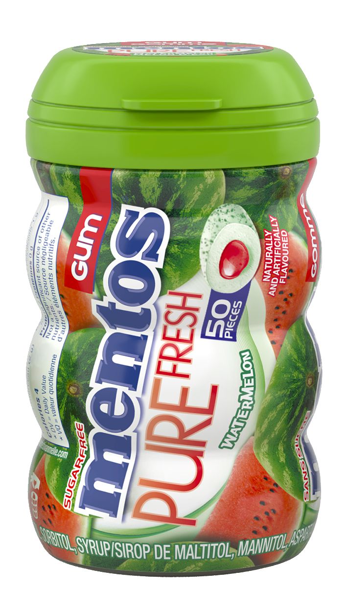 Mentos Gum Bulk Strawberry | Mentos Pure Fresh Chewing Gum | 10 Small Jars