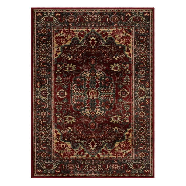 Hometrends Essex Area Rug, Red, 5'x7' - Walmart.ca