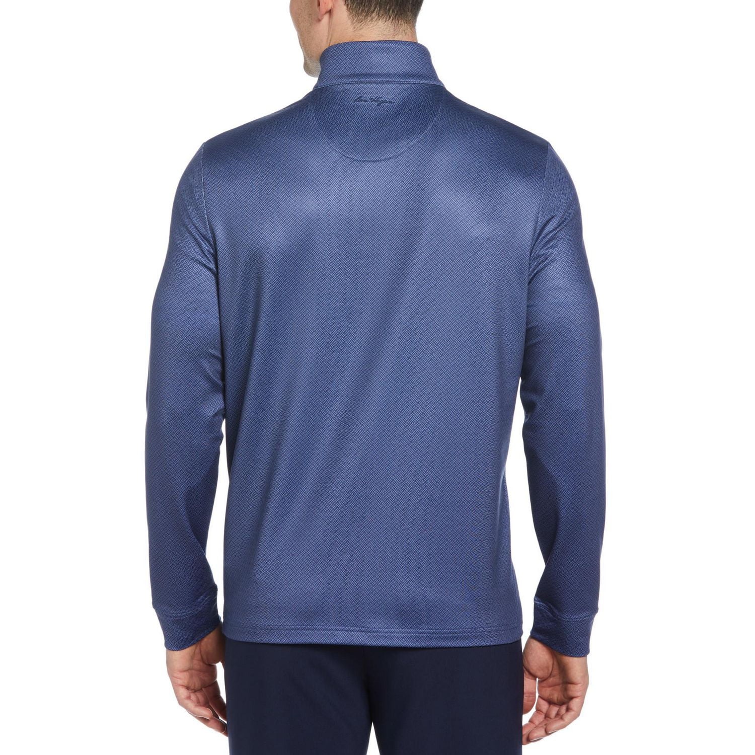 Ben Hogan Men's Mini Heather Geo Print Quarter Zip Golf Sweater